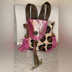 Stylish Pink and Brown Women's Bag